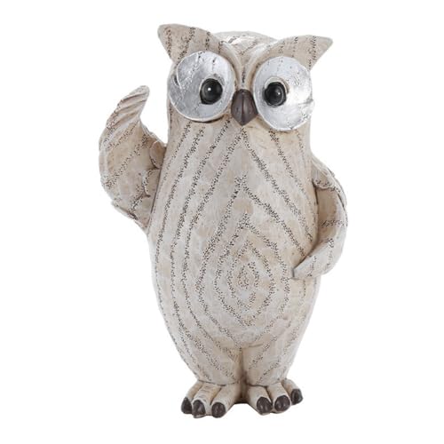 Ohulelks Estatuilla de Interior de de Escritorio de Resina con Forma de Búho, Figuritas Pequeñas Hechas A Mano, Decoración de Mesa, Decoración del Hogar