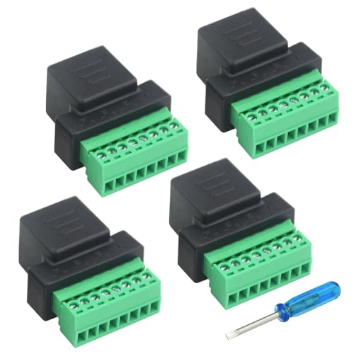 Conector RJ45 hembra a terminal de tornillo 4 unidades miniatura 1