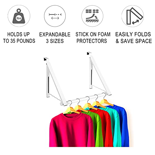 HOLDN’ STORAGE Over The Door Drying Rack Foldable, Over The Door Rack for Hanging Towels Coats & Clothes - Image 3