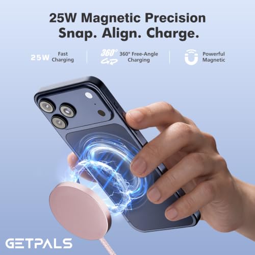 Image of 25W Magnetic Portable Fast Wireless Charging Pad for Apple iPhone Series