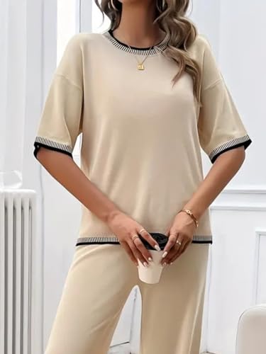 Zeagoo Womens Short Sleeve Sweaters Tops Knit Crewneck Loose Lightweight Summer Pullover Blouse Basic Casual Work Shirt3