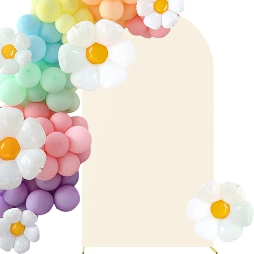 HAINARverS Wedding Stretchy Arch Backdrop Cover, Beige, 7.2FT