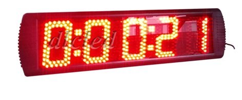 Cronómetro digital LED de 5" con 5 dígitos para carreras, temporizador de cuenta regresiva/ascendente, reloj digital para exterior/semiesterior, cuenta hasta 9 horas 59 minutos 59 segundos, con control remoto IR miniatura 2