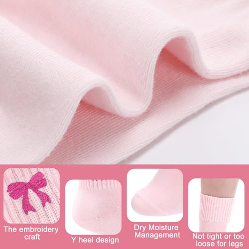 Image of Eurzom 10 Pairs Socks Womens Crew Elastic Ankle Length Cotton Socks Aesthetic Cute Lightweight Low Cut Gifts for Women