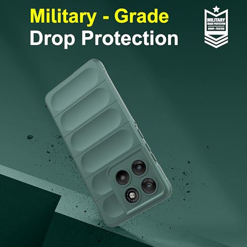 Image of Zapcase Back Case Cover for Motorola Edge 70 5G | Compatible for Motorola Edge 70 5G Back Cover | Liquid Silicon Magic Case with Camera Protection | Dark Green