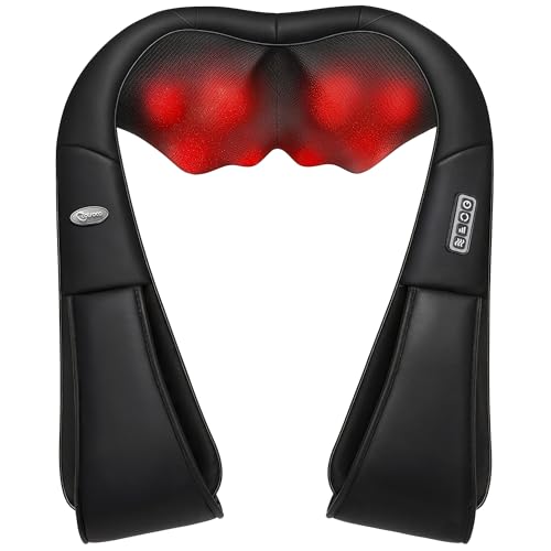 Neck Massager, Shiatsu Shoulder and Back Neck Massager with Heat, Neck Massager Pillow for Neck for...