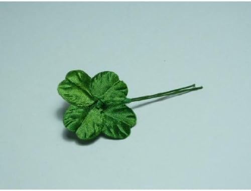 Amazon 造花 リーフ リーフ 四葉のクローバーサテン緑 造花 通販
