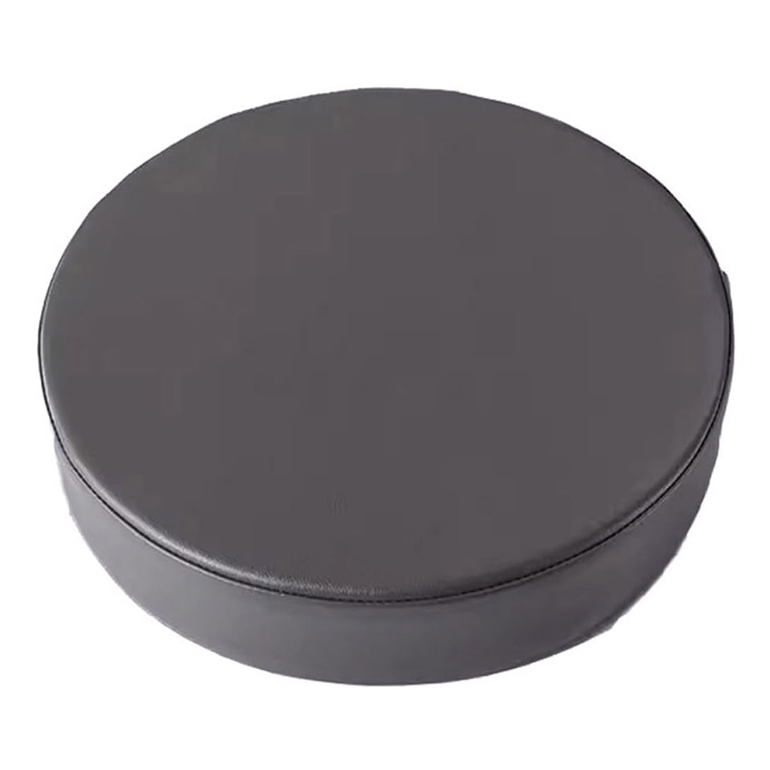 Ggoty Black Outdoor Garden Cushion 40/45/50Cm Thick Chair Seat Pad Waterproof,Round Leather Chair Cushion Seat Pad For Garden/Home/Dining/Patio (50X50x8cm,)