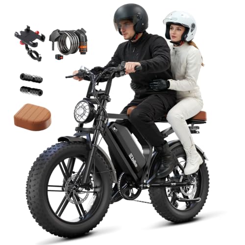 Image of Electric Bike for Adults,48V15Ah Removable Battery Retro Ebike,Suspension
