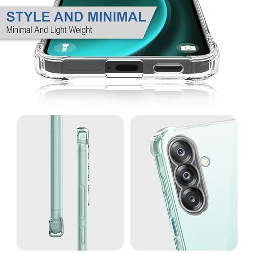 Image of CEDO Samsung Galaxy A26 (5G) Bumper Case | Soft Jel Flexible Thin Full Protection Shock Proof Clear TPU Back Case Cover for Samsung Galaxy A26 (5G) (Transparent)
