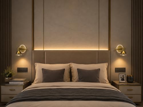Image of FILLISKA 3 in 1 Single Wall spot /Picture /Display /Mirror Light with Adjustable Head and Colour Changing Function (Luxurious Gold-987)
