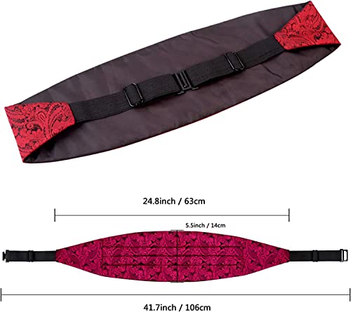 Image of Alizeal Mens Paisley Adjustable Bow Tie Set
