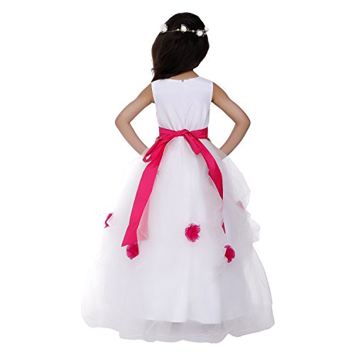 Image of SOFYANA Baby Girls Satin Net Cotton Satin Wedding Dress Kids Parties Wear 4-5Years