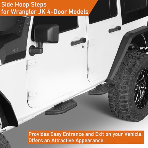 Juego de 4 estribos laterales para Jeep Wrangler JK 2007-2018 miniatura 2