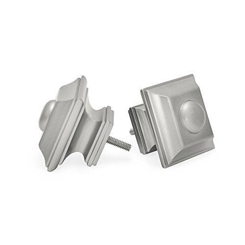 Ivilon 202-151SATNIC-48-86 Drapery Treatment Window Curtain Rod - Square Design 1 1/8 Rod. 48 To 86 Inch. Satin Nickel thumb #1