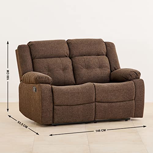 Image of Home Centre Helios Zurich Fabric 3+2 Manual Recliner - Brown