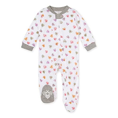 Image of Burt's Bees Baby unisex-baby Sleep & Play, Organic One-piece Romper-jumpsuit Pj, Zip Front Footed Pajama
