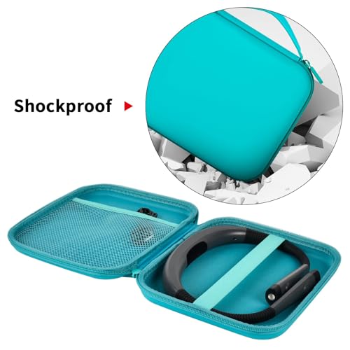 Image of GWCASE Hard Carrying Case for Glocusent for Vekkia LED Neck Reading Lights | Shock-Resistant EVA Shell, Mesh Pocket for Cable, Keep Small Gear Neat for Bedtime Reading, Crochet, Travel, Green, Box Only