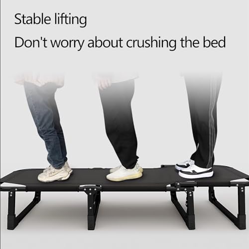 Chaise longue d'extérieur portable et lit pliable avec matelas pour couchage d'appoint