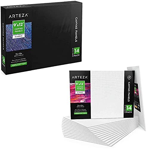 Arteza White And Black Canvas Boards Bundle, Painting Art Supplies For Artist, Hobby Painters & Beginners #TOP25