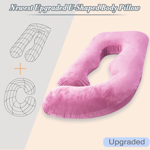 Image of 60 Inch Pregnancy Pillow for Sleeping (Purple) | Extra Large U Shaped Body Pillow, Maternity Pillow for Pregnant Women