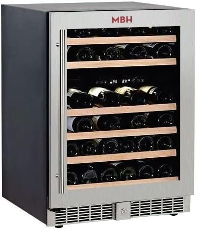 MBH - Cava de vino profesional 48 botellas para hostelería. Vinoteca industrial con 2 zonas de temperatura para bar y restaurante.