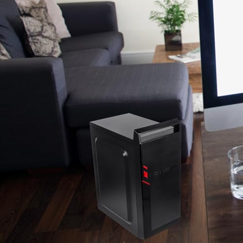 Gabinete Veemoon Mini Small Form Factor Metal Negro con Asa Portátil para PC de Oficina miniatura 4