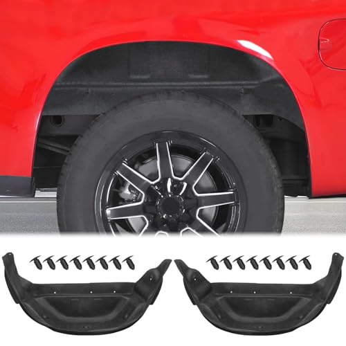 Image of Upgraded Wheel Well Liner Compatible with 2019-2024 Chevrolet Silverado 1500 New Body Style Truck Rear Wheel Guards Mud Flaps Accessories (Excludes ZR2, LT & Custom Trail Boss)