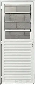 Porta Basculante Alumínio Branco 2.10 x 0.70 Lado Direito - Hale
