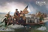 Drunk History - George Washington Crossing The Potomac 36x24 TV Art Print Poster Comedy Central Funny Beer Kegs