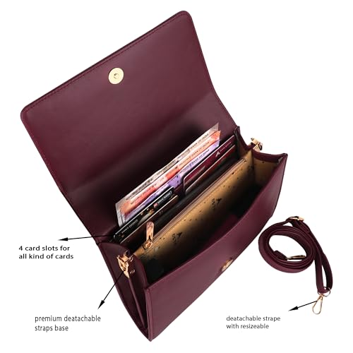 Image of ALSU Women's trendy Sling Bag | handbag | purse | crossbody bag| deattachable straps | adjustable straps |card slots side bag| phone pocket