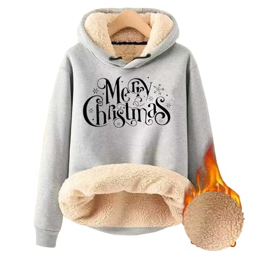 Genérico 𝐁𝐚tas 𝐌𝐚nta De Casa Mujer Invierno Womens Hoodies Pullover Sweater Fuzzy Fleece Sweatshirt Oversized Drawstring Hoodie Cozy Warm Hoodie Sudaderas Mujer Sin Capucha 𝐏olar (Grey, L)