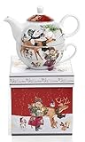 Set bestehend aus Teekanne, Tasse verpackt in einer eleganten Geschenkbox