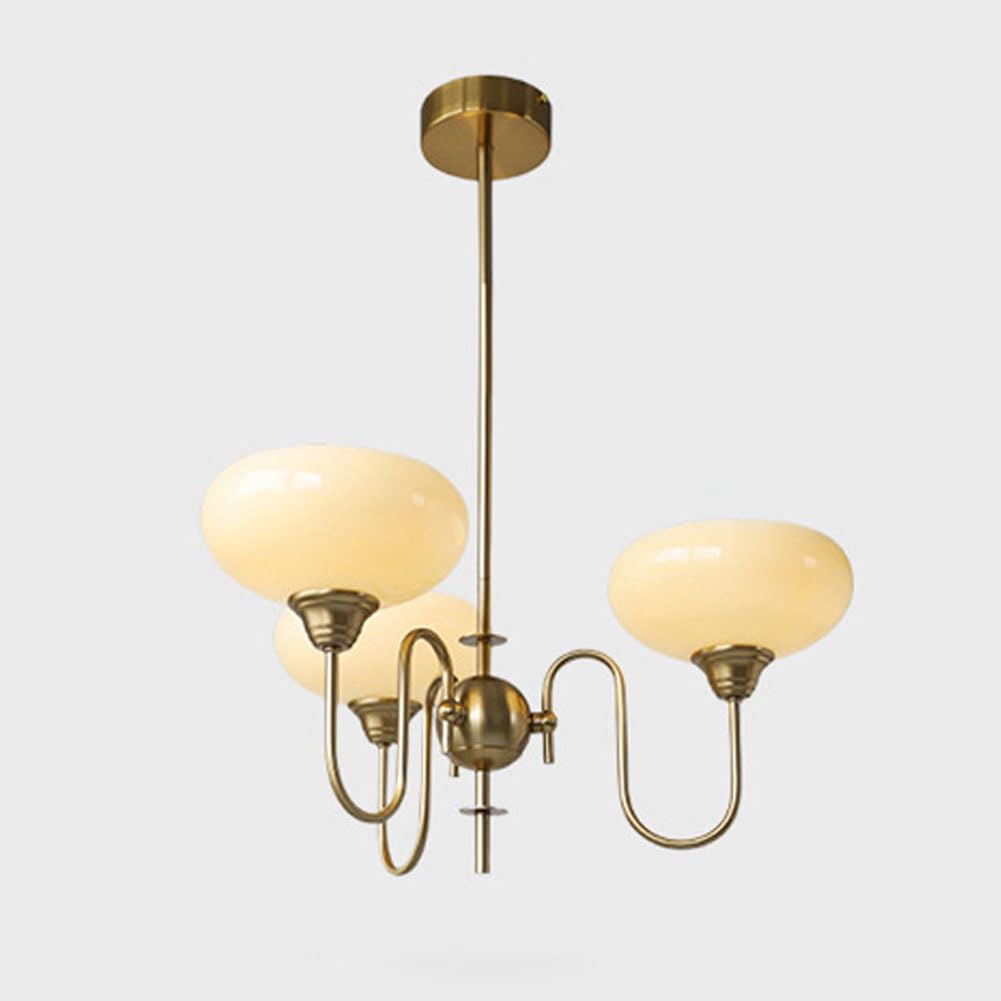 Lustre créatif style crème français à 3 têtes pour salle à manger