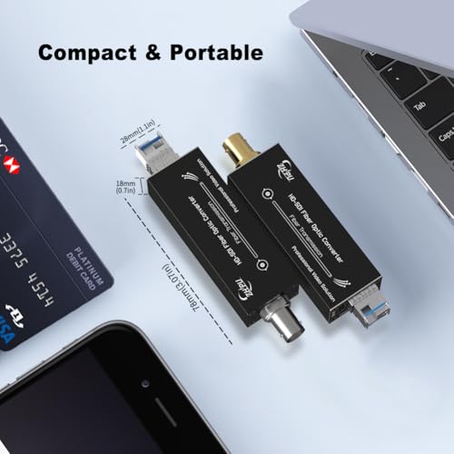Image of HD-SDI Over Fiber Converter 1080P&30HZ, Mini SDI Fiber Extender Single-Mode 20km, HD Video Optical Transceiver