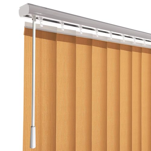 Cordless Fabric Vertical Window Blinds, Sliding Door Blinds & Shades, Privacy Window Shades, Vertical Blinds for Doors, Sliding Blinds, Khaki