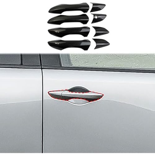 crosselec Carbon Fiber Door Handles Trim Cover Accessories for 2022-2025 Acura MDX (Handle Cover)
