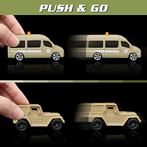 Xduoyjoy Military Tank Toy Sets, Army Toys With 7 Vehicles, Army Men Trucks Helicopter Birthday Gift For Boys Age 4-7, Easy To Store #TOP5