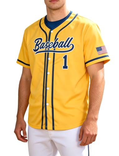 PNORATM Baseball Jersey for Men Stitched Baseball Shirts Number Letter Printed Sports Uniform Men's Clothing Gift — view 2