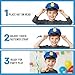 Black & Blue Cardstock Police Hats – 12 Pc. Deputy-Style Party Hats with Touch Fastener (24