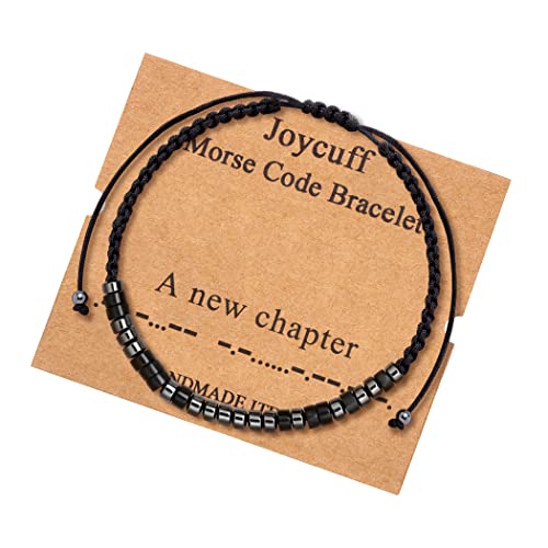 JoycuFF Morse Code Bracelets for Women and Men