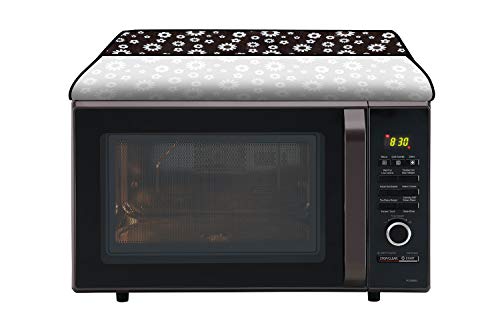 Image of Stylista Microwave Oven Cover for Panasonic 27 L Convection NN-CD674MFDG Floral Pattern White