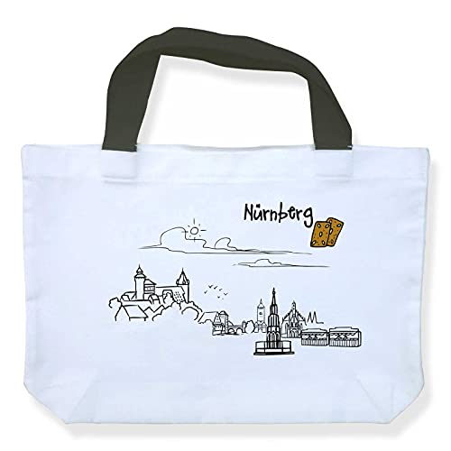 Einkaufstasche Skyline Nürnberg - als Geschenk für Nürnberger & Fans der Frankenmetropole oder als Nürnberg Souvenir - die stadtmeister Cover