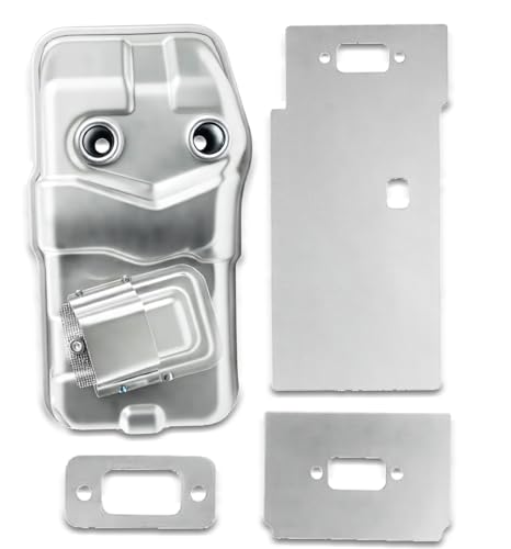 Image of P100006321 Muffler Exhaust System Fits For Echo PB8010 PB9010 EB810 EB910 Backpack Leaf Blower Replace OEM P100012130 P100006321 Blower Muffler