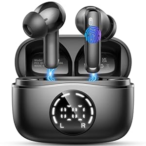 Nerunsa 2026 Bluetooth Kopfhörer, Kopfhörer Kabellos Bluetooth 5.4 HiFi Stereo, 50 Std Spielzeit In Ear Kopfhörer mit ENC Noise Cancelling