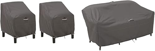 Classic Accessories Ravenna Funda resistente al agua para silla de patio de 38 pulgadas, paquete de 2, fundas para muebles de patio y funda Ravenna