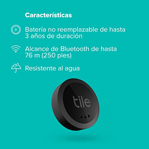 Tile Sticker 2022 rastreador para mandos a distancia y objetos del hogar en negro 6