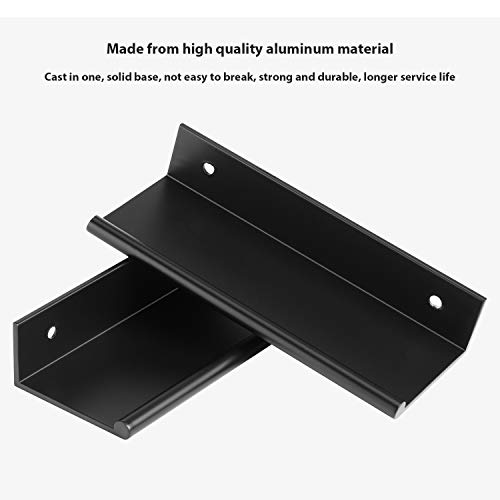 Peaha 10 Pack Black Cabinet Pulls Kitchen Cabinet Hardware Aluminum Alloy Cabinet Edge Pull Cabinet Finger Pull Black 76Mm/3In Center To Center #TOP3
