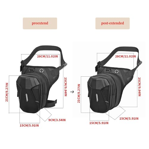 Bolsillo para pierna motocicleta impermeable con gran capacidad 5