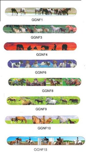 Horse and Dog Design Nail Files, Foals (Juments avec poulains) Cover